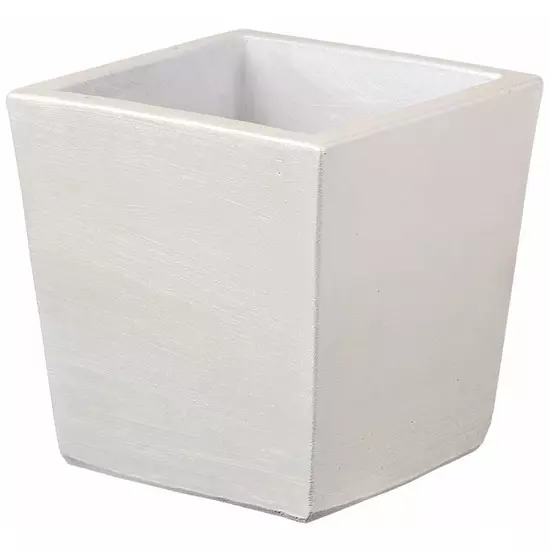 Virágláda kocka Quadro Moderne fehér 30cm